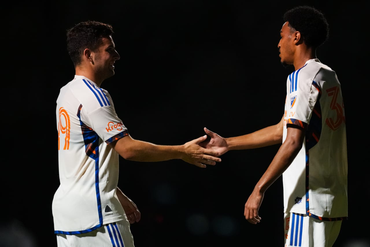 CLEARWATER, FLORIDA - FEBRUARY 7: FC Cincinnati during a preseason match against Philadelphia Union on February 7, 2025 at Joe DiMaggio Sports Complex in Clearwater, Florida.