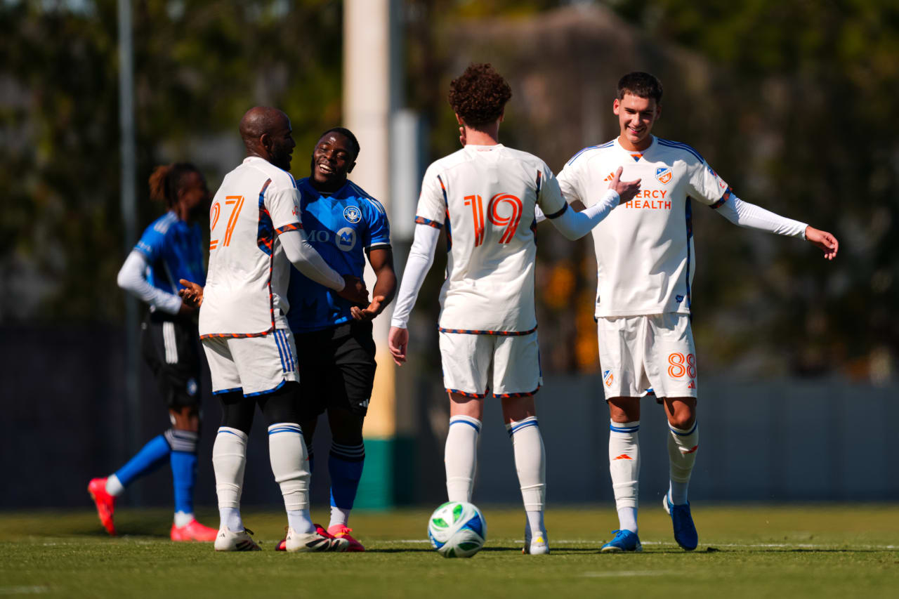 TAMPA, FLORIDA - JANUARY 24: FC Cincinnati against CF Montréal on January 24, 2025 at the Tampa Bay Rowdies Training Complex in Tampa, Florida.