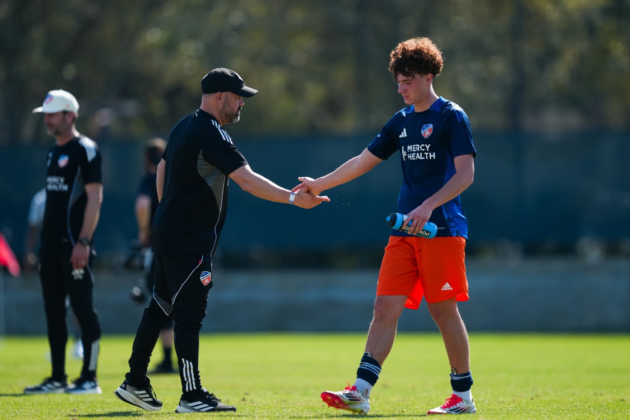 CLEARWATER, FLORIDA - JANUARY 30: FC Cincinnati against Houston Dynamo FC on January 30, 2025 at Joe DiMaggio Sports Complex in Clearwater, Florida.