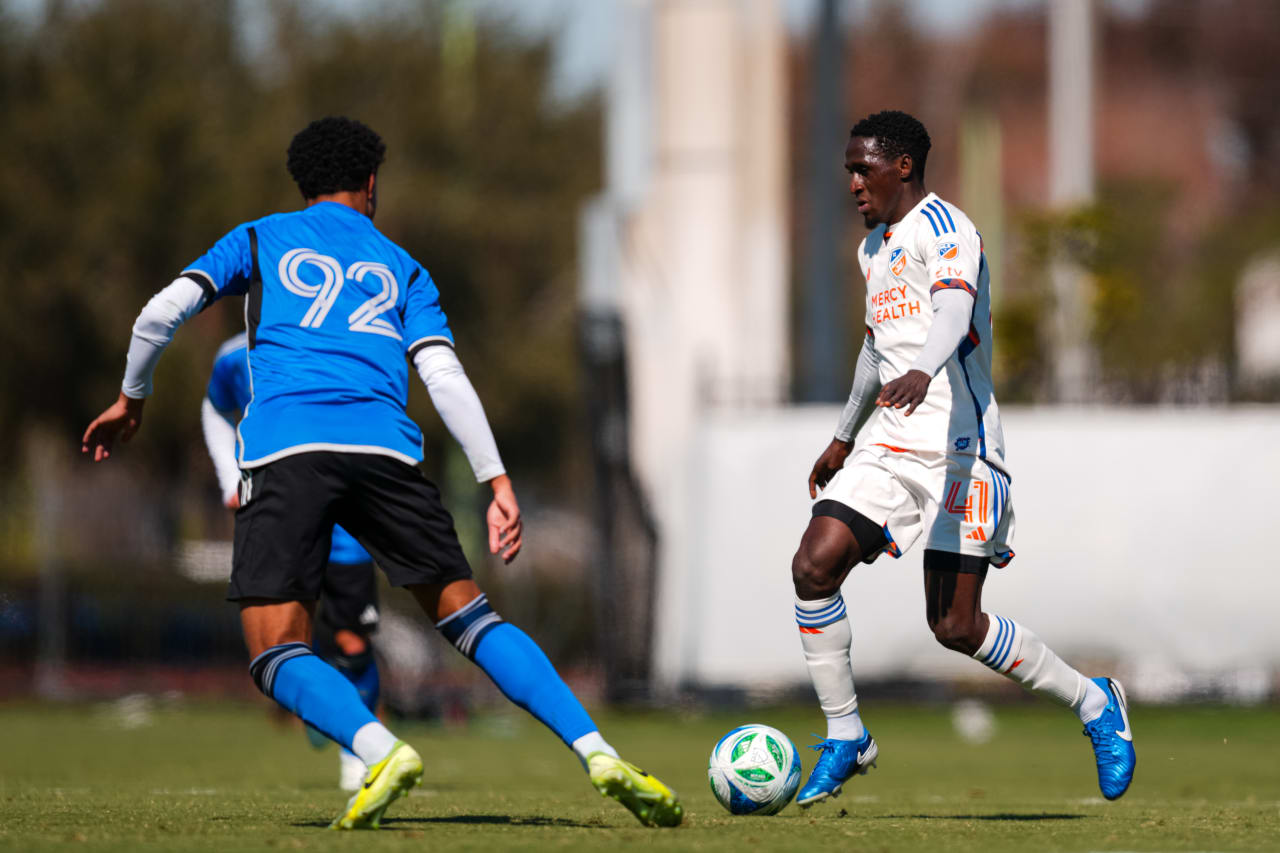 TAMPA, FLORIDA - JANUARY 24: FC Cincinnati against CF Montréal on January 24, 2025 at the Tampa Bay Rowdies Training Complex in Tampa, Florida.