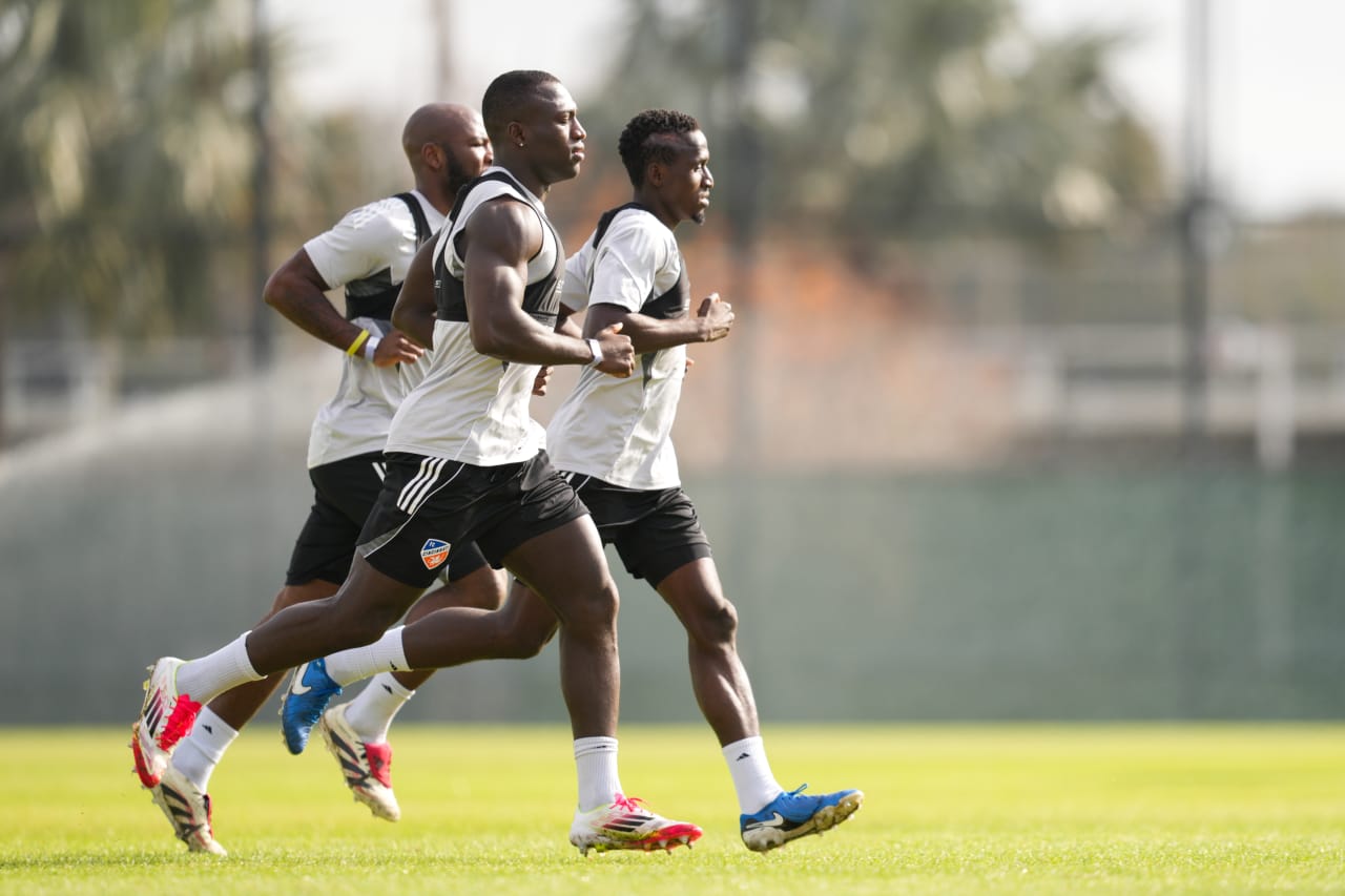 CLEARWATER, FLORIDA - JANUARY 28: FC Cincinnati during preseason training on January 28, 2025 in Clearwater, Florida.