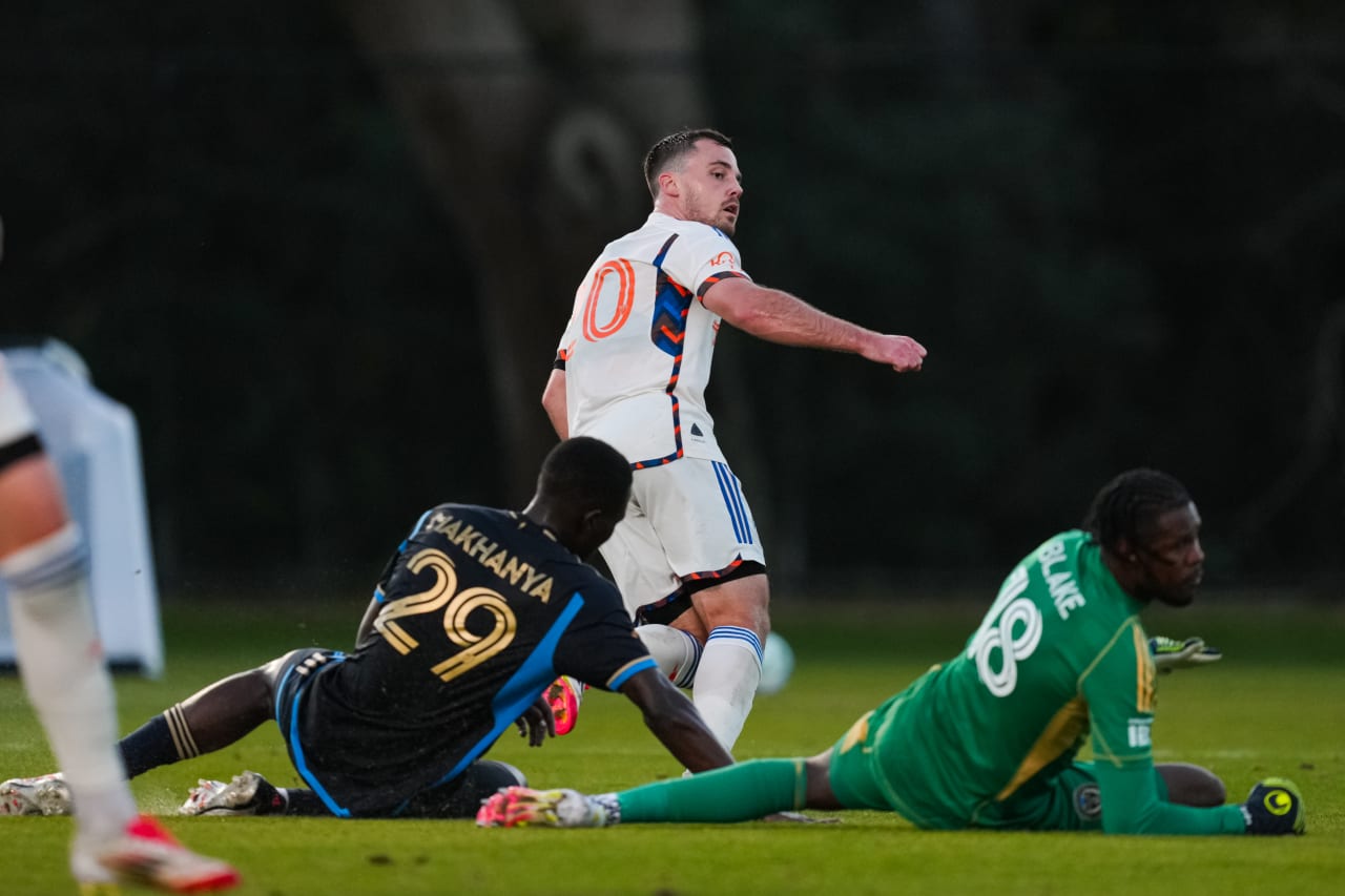 CLEARWATER, FLORIDA - FEBRUARY 7: FC Cincinnati during a preseason match against Philadelphia Union on February 7, 2025 at Joe DiMaggio Sports Complex in Clearwater, Florida.