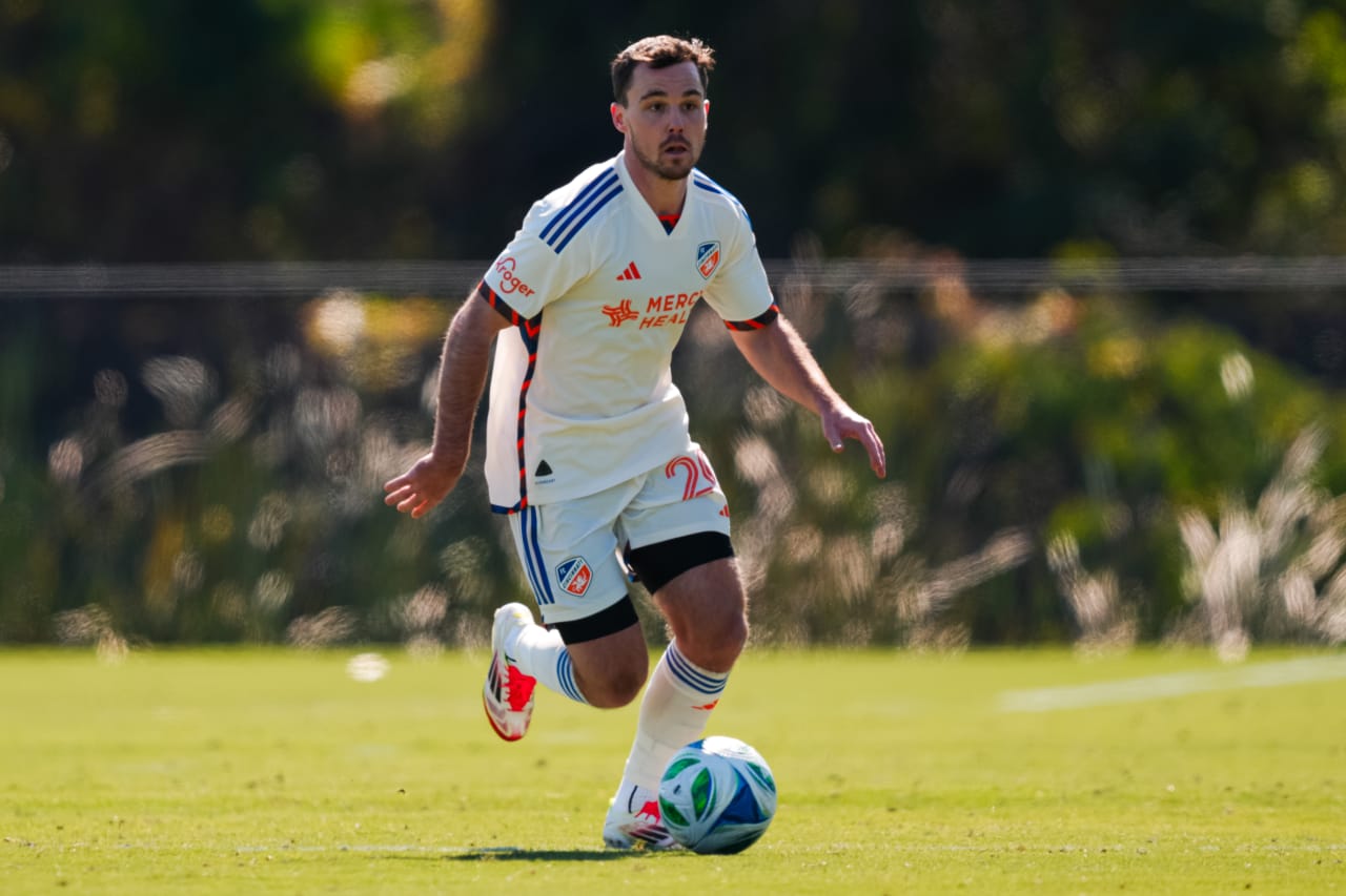 TAMPA, FLORIDA - JANUARY 24: FC Cincinnati against CF Montréal on January 24, 2025 at the Tampa Bay Rowdies Training Complex in Tampa, Florida.