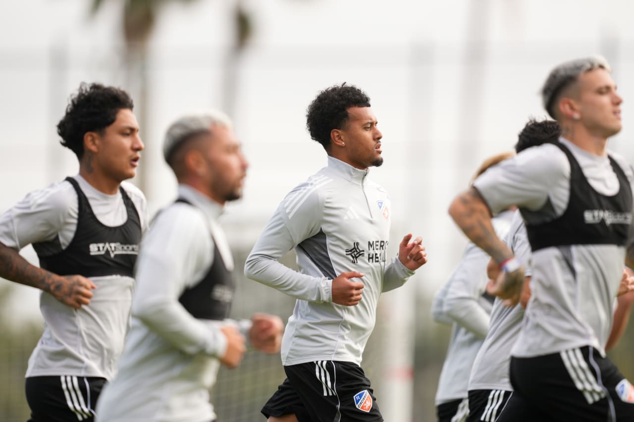 CLEARWATER, FLORIDA - JANUARY 28: FC Cincinnati during preseason training on January 28, 2025 in Clearwater, Florida.