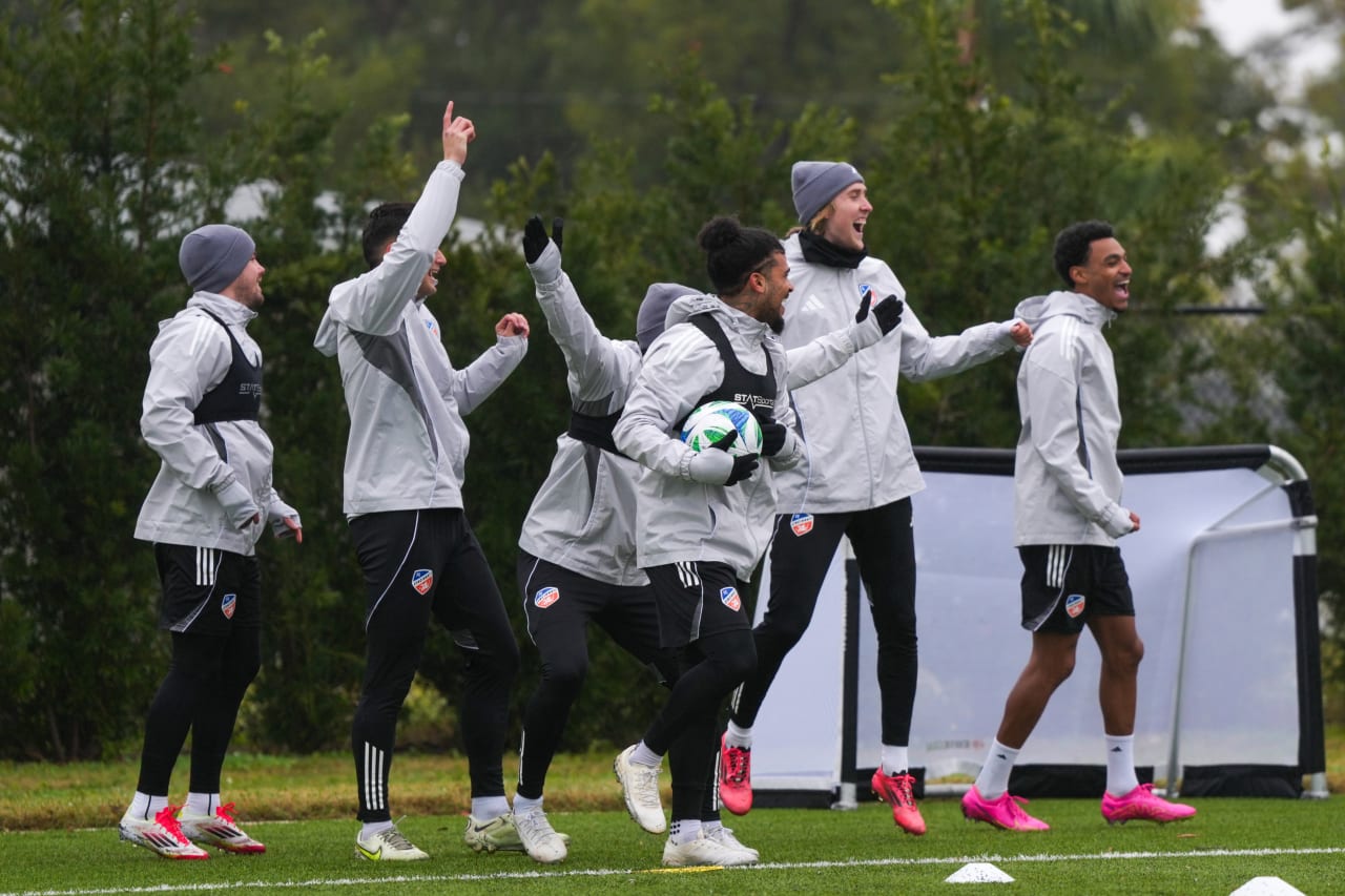 CLEARWATER, FLORIDA - JANUARY 23: FC Cincinnati during preseason training on January 23, 2025 in Clearwater, Florida.