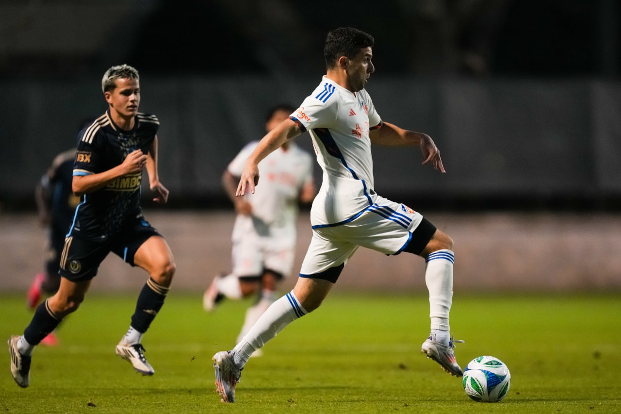 CLEARWATER, FLORIDA - FEBRUARY 7: FC Cincinnati during a preseason match against Philadelphia Union on February 7, 2025 at Joe DiMaggio Sports Complex in Clearwater, Florida.