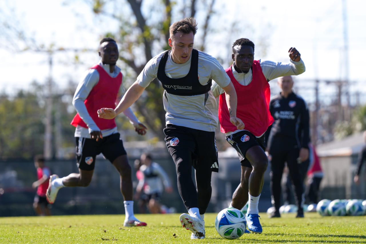 CLEARWATER, FLORIDA - JANUARY 26: FC Cincinnati during preseason training on January 26, 2025 in Clearwater, Florida.