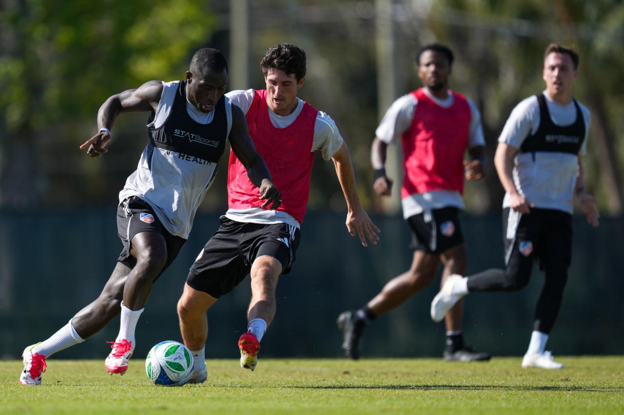 CLEARWATER, FLORIDA - JANUARY 27: FC Cincinnati during preseason training on January 27, 2025 in Clearwater, Florida.