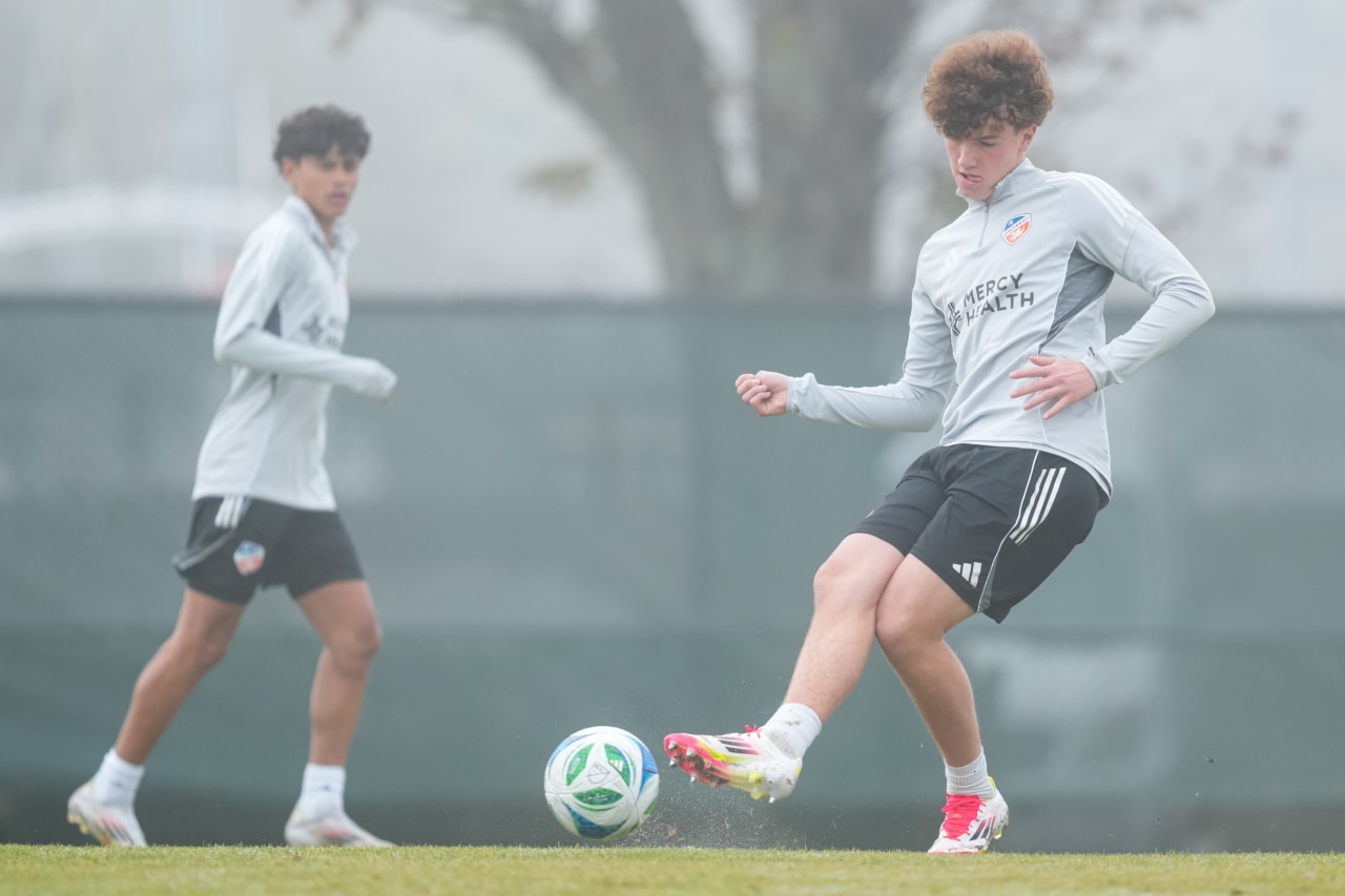 CLEARWATER, FLORIDA - FEBRUARY 4: FC Cincinnati during preseason training on February 4, 2025 at Walter Campbell Sports Park in Clearwater, Florida.