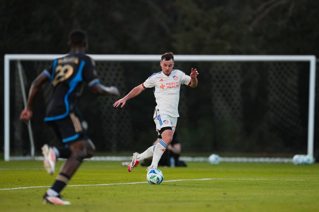 CLEARWATER, FLORIDA - FEBRUARY 7: FC Cincinnati during a preseason match against Philadelphia Union on February 7, 2025 at Joe DiMaggio Sports Complex in Clearwater, Florida.