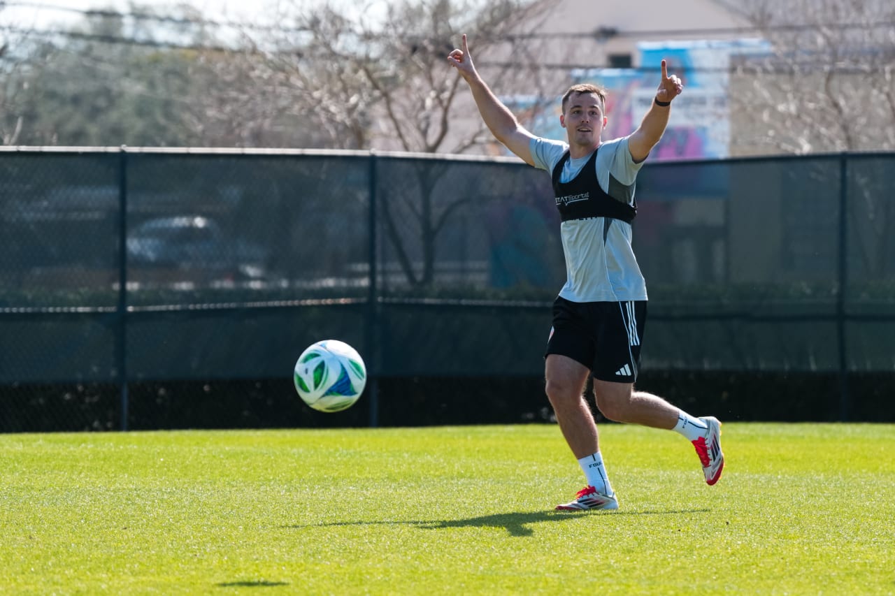 CLEARWATER, FLORIDA - FEBRUARY 9: FC Cincinnati during preseason training on February 9, 2025 at Walter Campbell Sports Park in Clearwater, Florida.