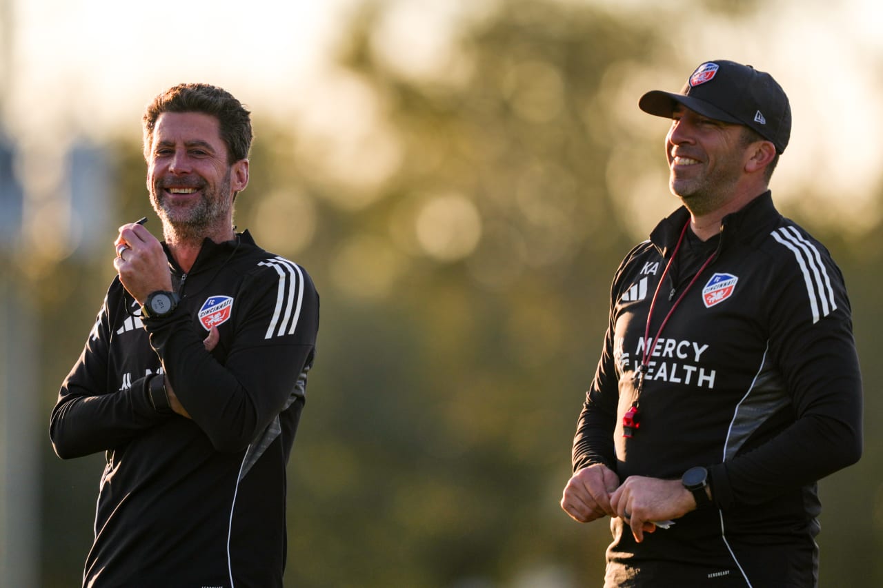 CLEARWATER, FLORIDA - JANUARY 28: FC Cincinnati during preseason training on January 28, 2025 in Clearwater, Florida.