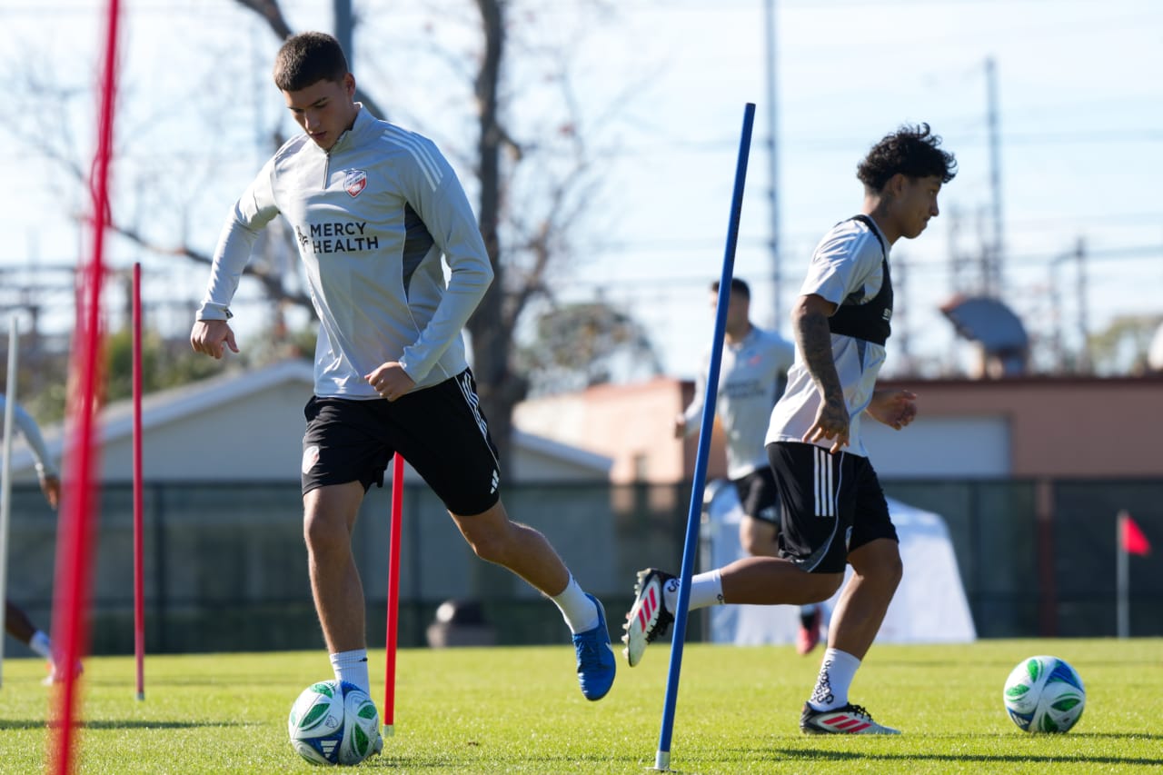 CLEARWATER, FLORIDA - JANUARY 26: FC Cincinnati during preseason training on January 26, 2025 in Clearwater, Florida.