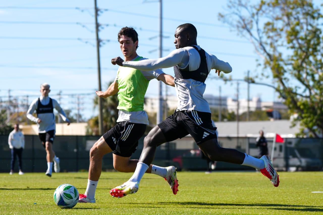 CLEARWATER, FLORIDA - JANUARY 26: FC Cincinnati during preseason training on January 26, 2025 in Clearwater, Florida.