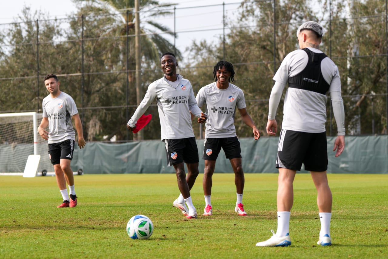CLEARWATER, FLORIDA - JANUARY 29: FC Cincinnati during preseason training on January 29, 2025 in Clearwater, Florida.