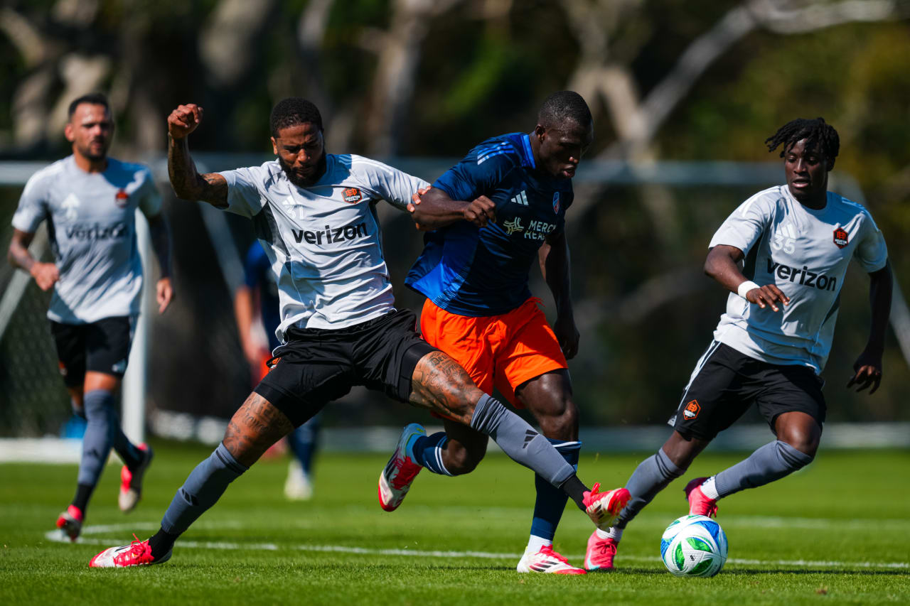 CLEARWATER, FLORIDA - JANUARY 30: FC Cincinnati against Houston Dynamo FC on January 30, 2025 at Joe DiMaggio Sports Complex in Clearwater, Florida.
